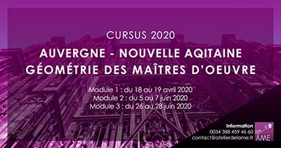 Formations 2020 de géométrie sacrée en Auvergne et Nouvelle Aquitaine